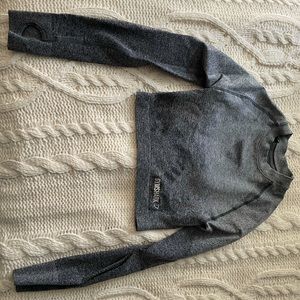 Gymshark Heather Grey Cropped Long Sleeve